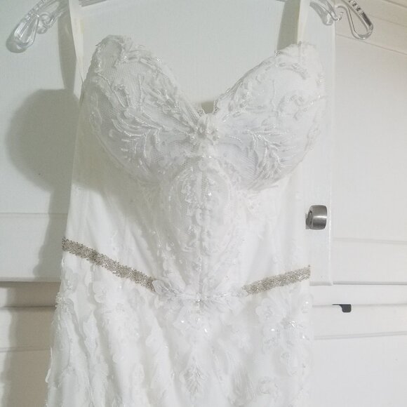 Inbal Dror 15-16 Wedding dress Ivory size 12 unaltered - Picture 1 of 8